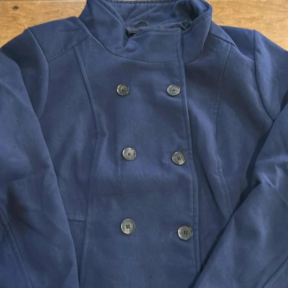 Women's Torrid Wool Double Breasted Pea Coat Navy Size 4 - Picture 3 of 7